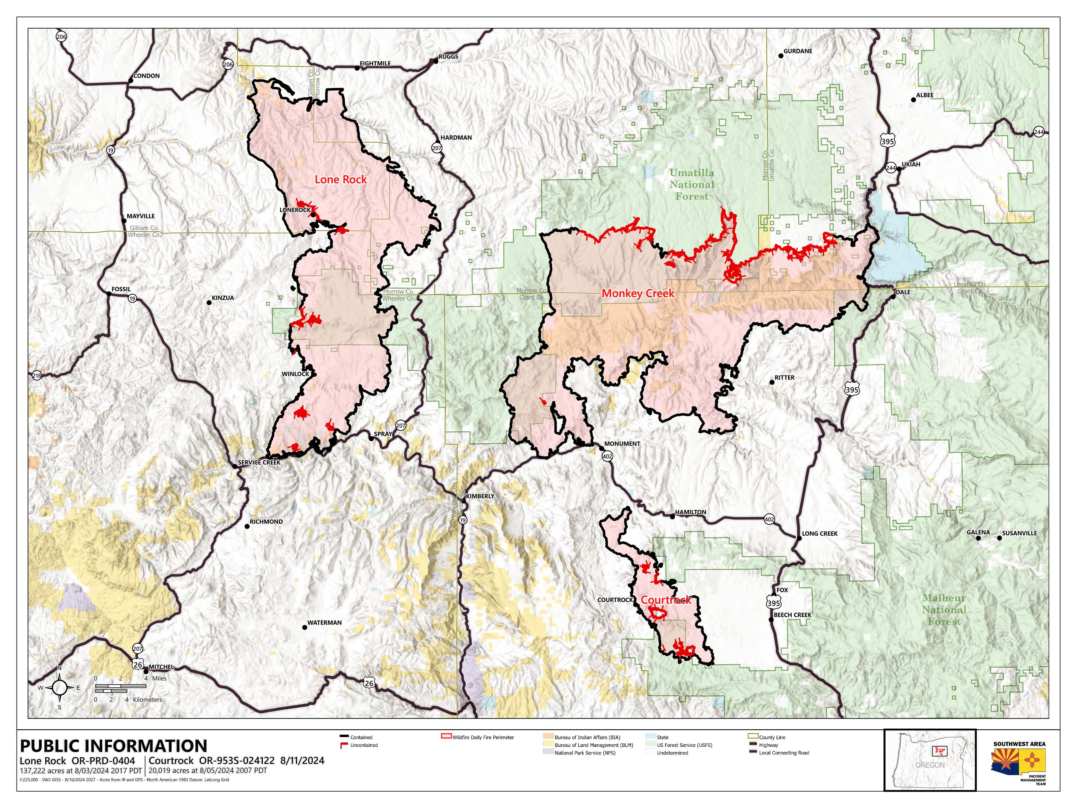 Orprd Lone Rock Fire Incident Maps | InciWeb